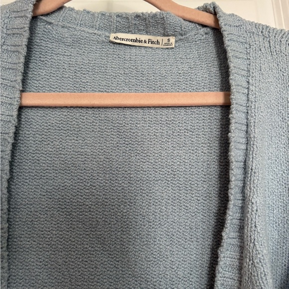 Abercrombie & Fitch Textural Y Cardigan Light Blue - Picture 5 of 5